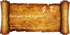 Galyas Kalliopé névjegykártya